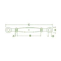 eye and eye with pipe body turnbuckle schematic
